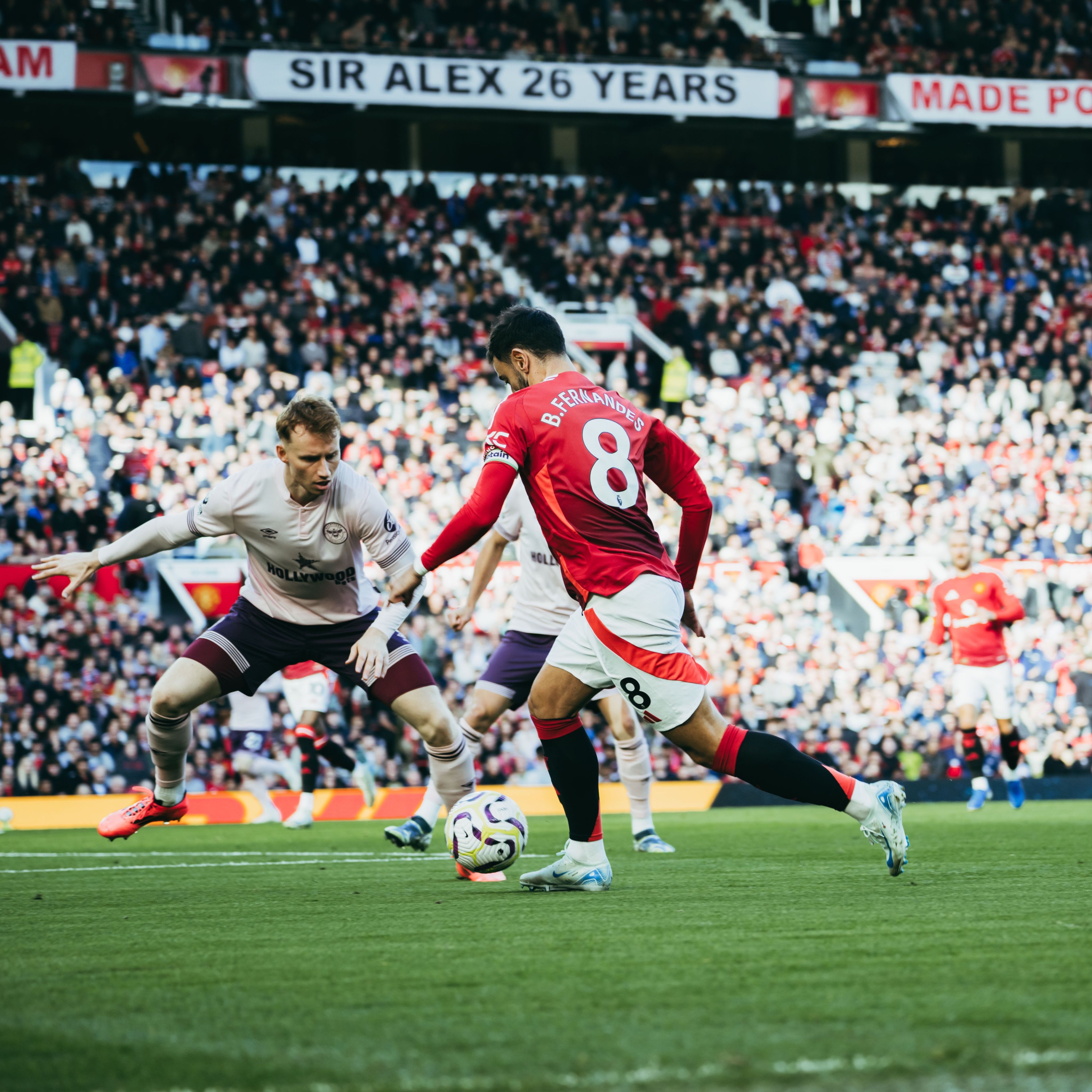 Bruno Fernandes on the ball.