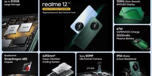 ريلمي تطلق هاتف realme 12 4G المقاوم للماء والغبار